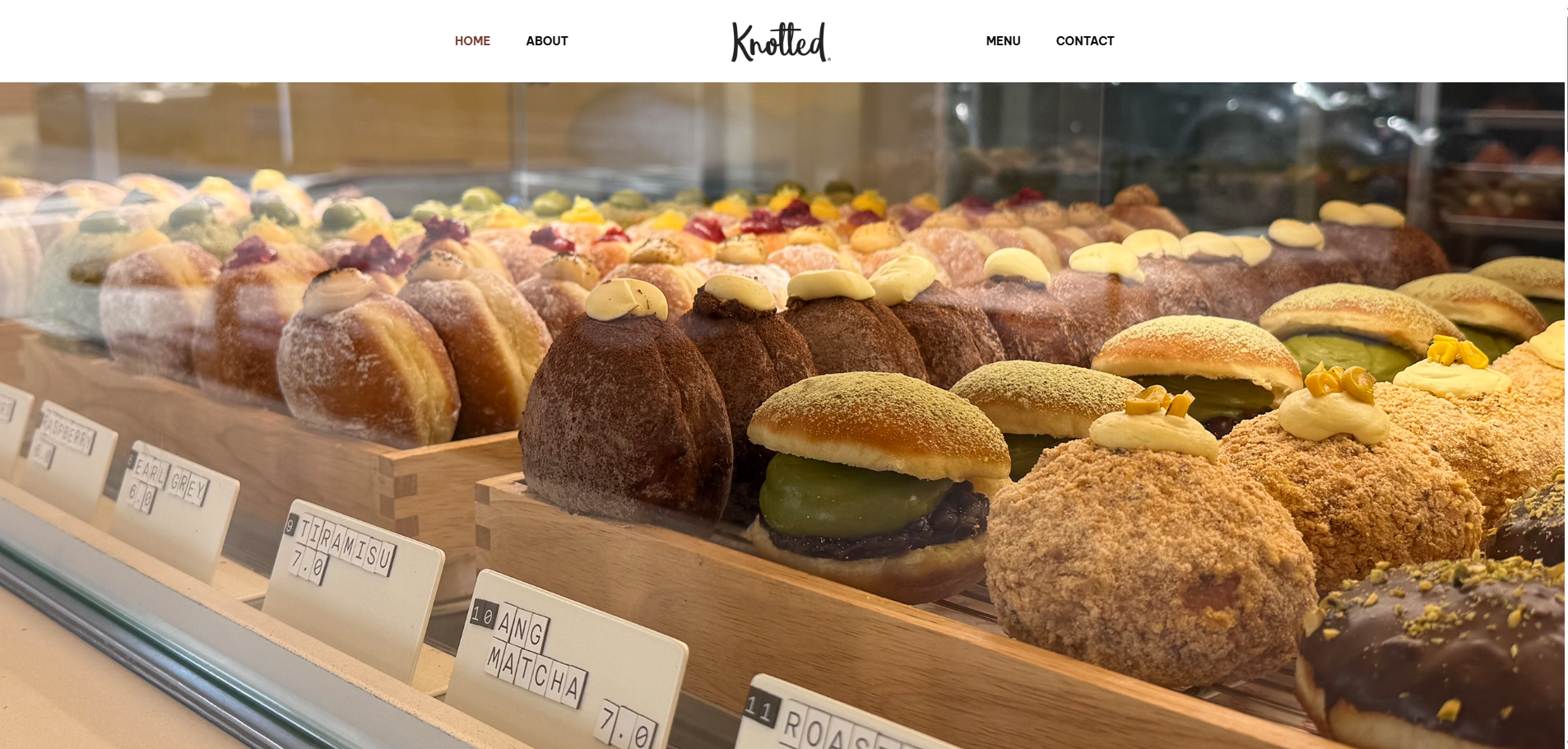 Cafe Knotted modern cafe website design project by THEIDEAHOUSE Sydney
