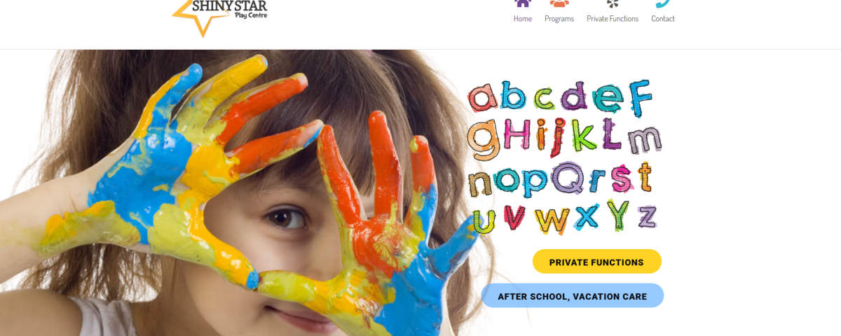 Childcare and play centre website design for Shiny Star Play Centre